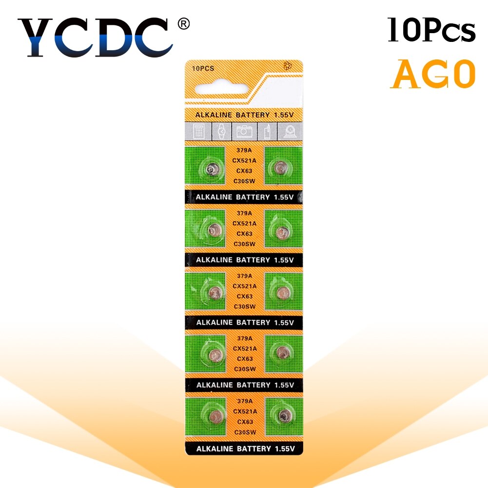 AG0 AG1 AG2 AG3 AG5 Pro Watch Battery 10 Pcs 1.55V AG4 ag4 377a 377 lr626 sr626sw sr66 lr66 Alkaline Batteries Button Cell Coin: AG0