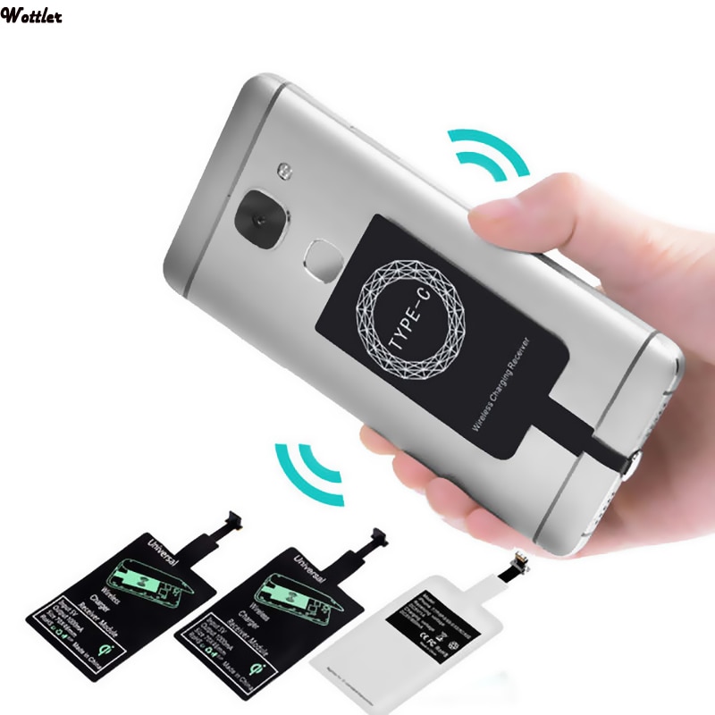 Ondersteuning Qi Draadloze Oplader Ontvanger Adapter Voor Iphone Samsung Galaxy Xiaomi Redmi Ontvanger Coil Micro Usb Type-C Telefoon lader