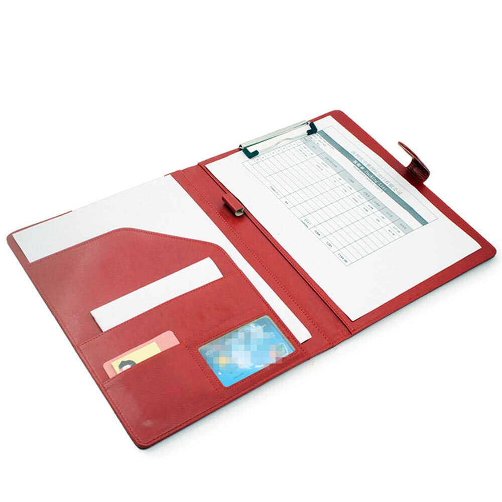 A4 Clipboard Folder Portfolios Multi-function Leather Organizers Sturdy multi function notebooks stationery memo pad