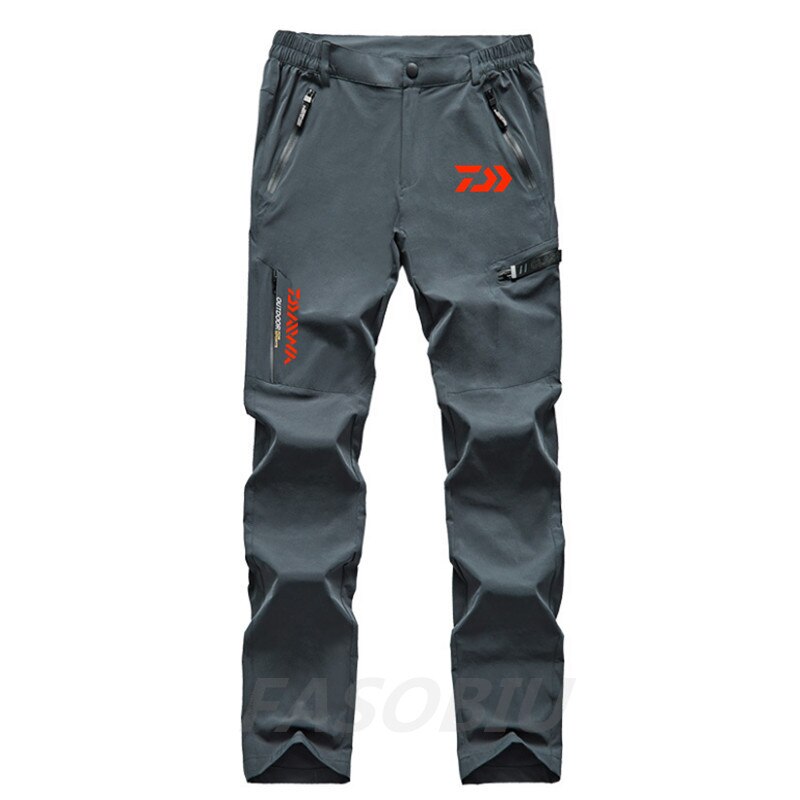 Daiwa Zomer Dunne Gedeelte Outdoor Sneldrogende Vissen Broek Mannen Broek Sport Broek Wandelen Broek Elastische Casual broek: Grijs / XL