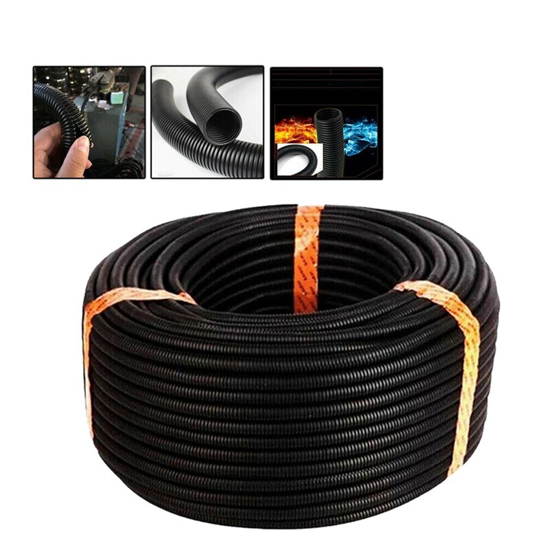 2X 30M Split Loom Draad Beschermende Buis Leiding Slang Cover Elektrische Kabel 1/4 Inch &amp; 3/8 Inch