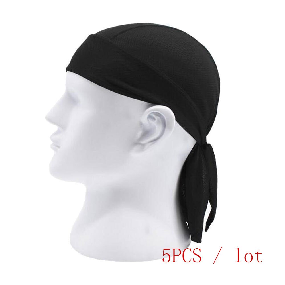 5 unit Men Cycling Pirate Cap Outdoor Sport Bandanas Pure Color Motor Cycle Head Scarf Ciclismo Balaclava Bicycle Bike Headwear: 2