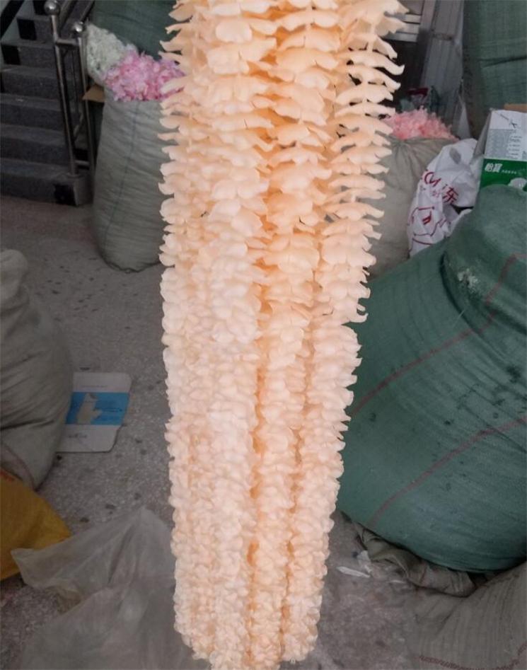 10 stk 39 tommer kunstig silke blomst blåregn 20 farver vin rattan til hjemmet bryllup centerpieces dekorationer buket: 15
