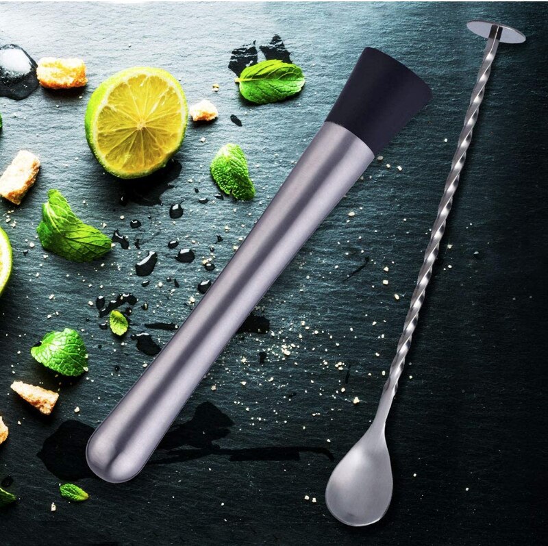 550ml Cocktail Shaker Bar Set con Accessori-Martini Kit con Misurazione Jigger, Cucchiaio di Miscelazione, muddler e Liquore Versatori