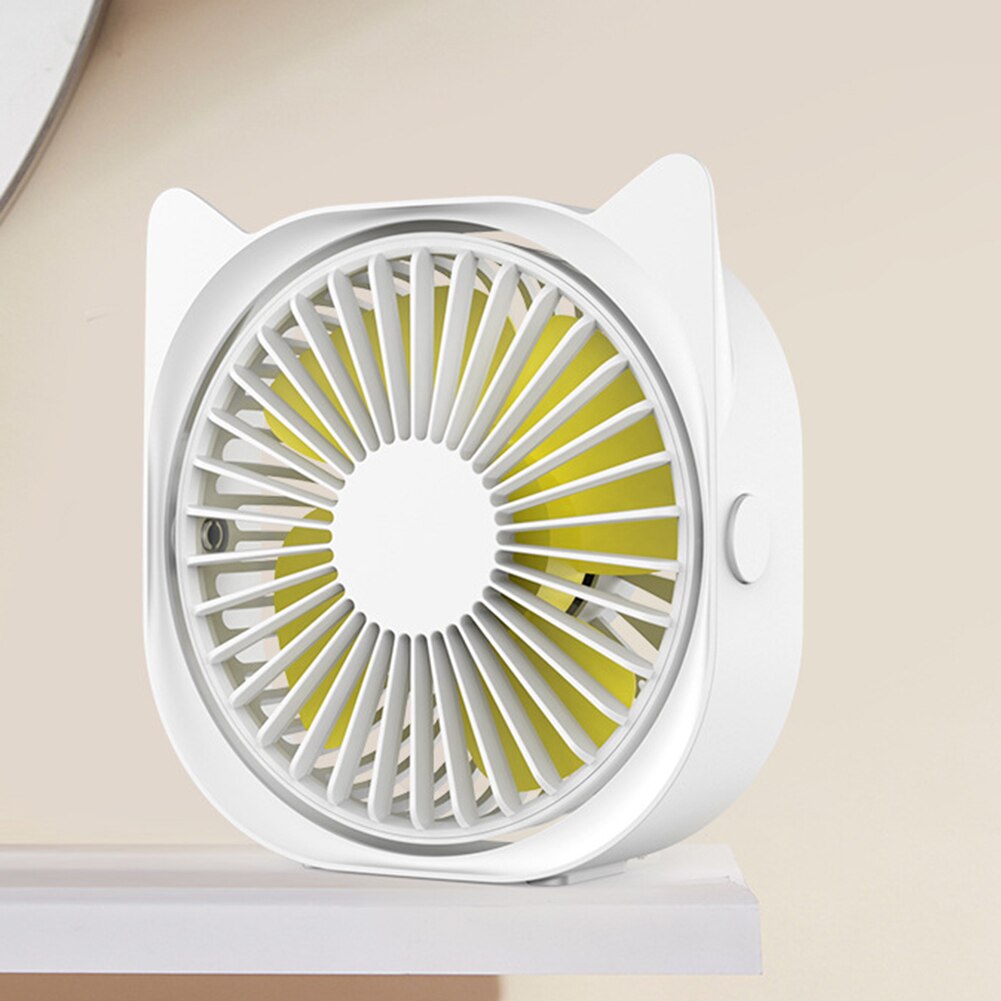 Rotatable USB Desktop Fan Cats Ears Portable Mini Fan Quiet USB Powered Desktop Cooling Fan for Home Office Air Cooling Fan