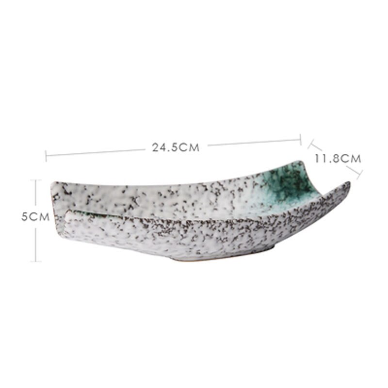 FANCITY Japanese-style Japanese-style ceramic pottery characteristic restaurant tableware Boat-shaped dishes, sushi dis: 1
