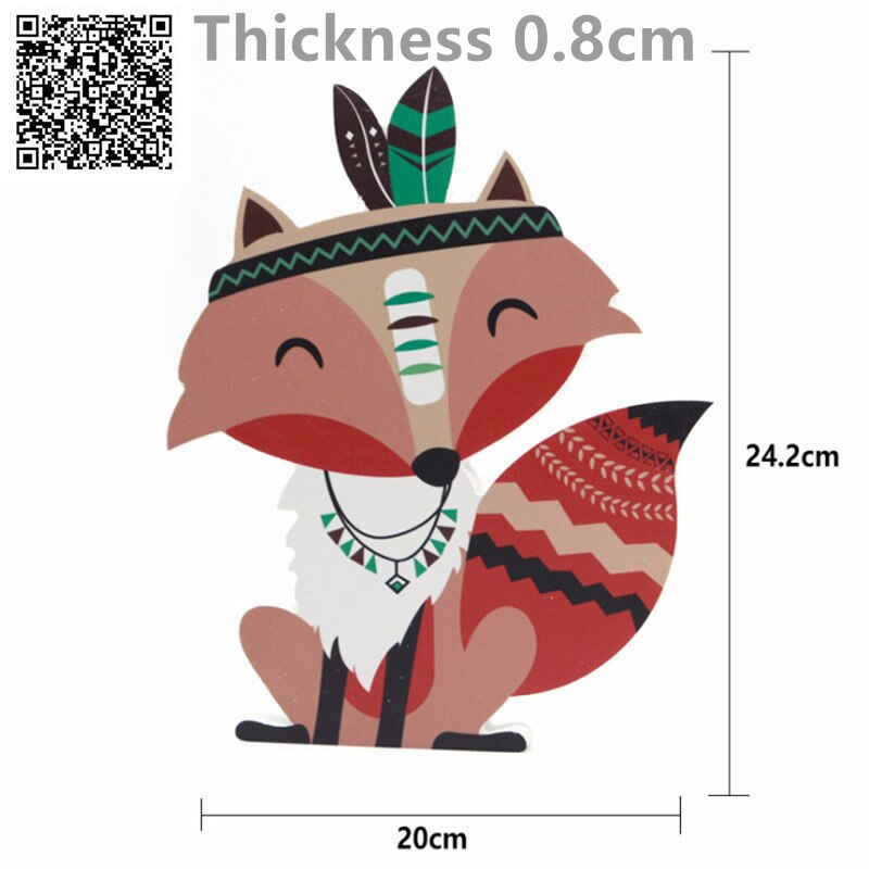 Wooden Nordic Shelves Wall Stickers Indian Style Animal Head Sculpture Baby Room Accessories Cartoon Wood Wall Shelf Child Room: Style 9