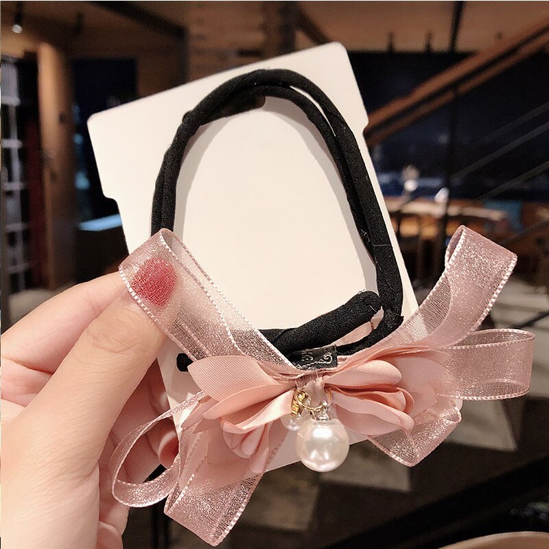 Moño de flores para mujer, Donut para hacer moños, perlas grandes dulces, herramienta de fabricación de cabello artesanal, accesorios para el cabello: 1