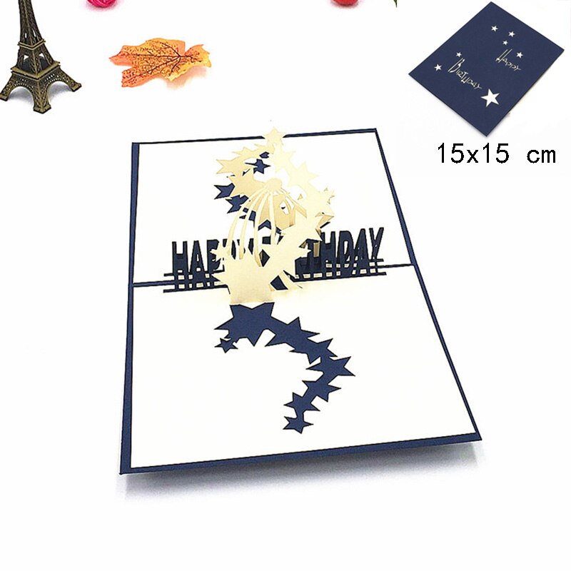 1 sztuk 3D Muzyka pop w górę kartkę z życzeniami szczęśliwy kartka urodzinowa dla dziewczyny dzieci urodziny ciasto pocztówki prezent kartka okolicznościowa z kopertą strona dekoracji: HK17063