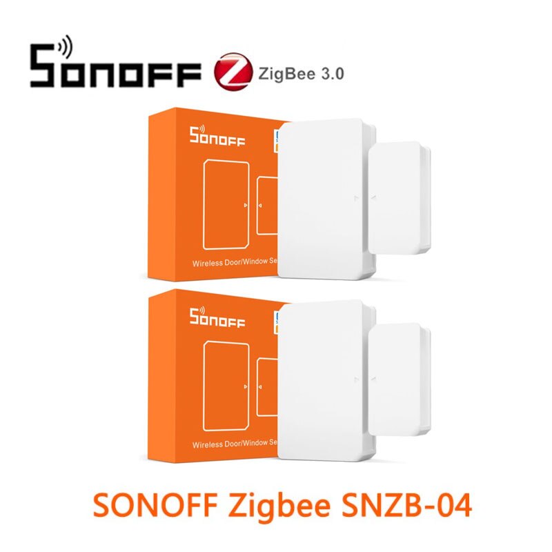 SONOFF-interruptor inalámbrico Zigbee ZBBridge, Sensor de temperatura, Sensor de movimiento, puerta, Dongle, para Alexa, Google Home, SNZB-01, 2, 3, 4: 2 PCS SNZB-04