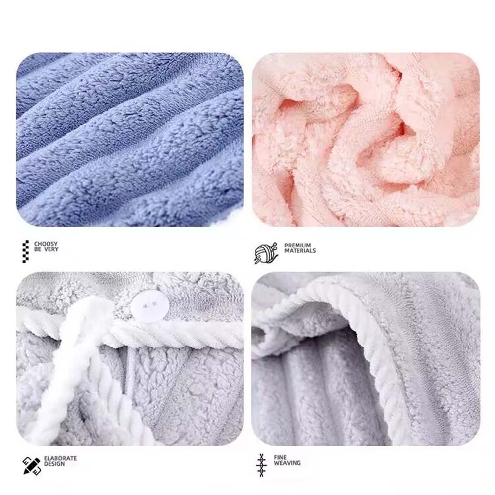Trockenhaarkappe für Frauen, verdicktes und Super saugfähiges Kopftuch zum Abwischen von Haaren, schnell trocknende Kappe, Handtuch für trockenes Haar