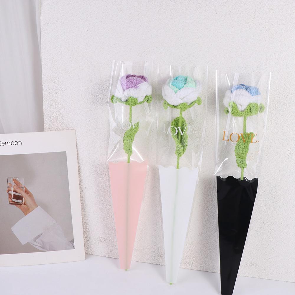 50 stk. gennemsigtig blomsteremballagepose vandtæt plastikpose indpakningspapir pakkeforsyninger buket emballagemateriale