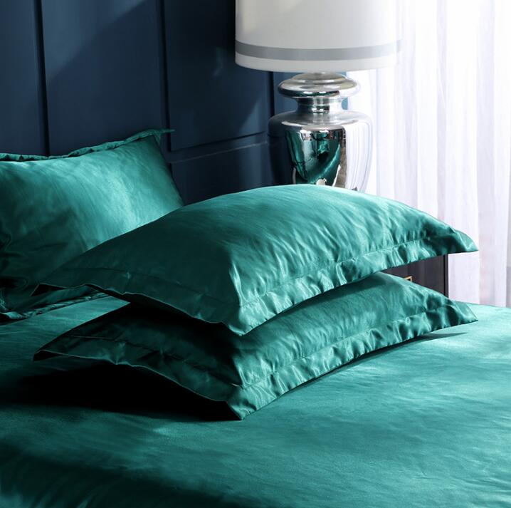 2 stuks 48 x 74cm imitatie zijden satijnen kussensloop kussensloop voor bedsprei comfortabele effen kussenslopen: 17