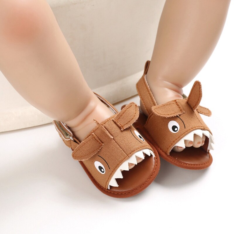 WEIXINBUY zapatos bonitos de verano para bebés, sandalias de algodón para niños, zapatillas para bebés, zapatos de cuna para niños con gancho de 0 a 18 meses, sandalias antideslizantes informales para bebés 3