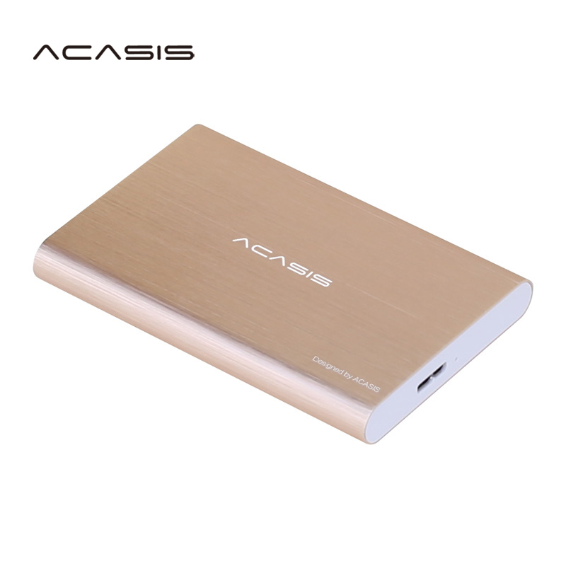 ACASIS Original 2.5" Style Portable External Hard Drive Disk 250GB USB3.0 Slim Metal High Speed HDD for laptops & desktops: Glod