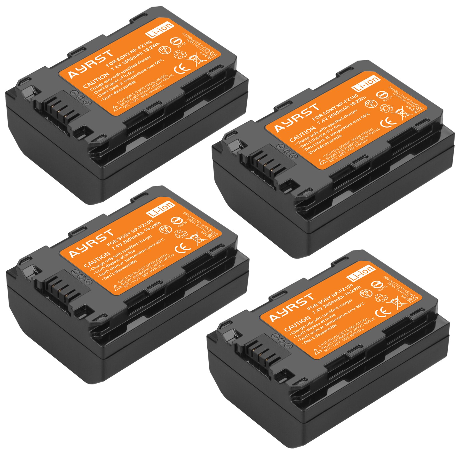 2600Mah NP-FZ100 NPFZ100 Camera Batterij + Dual Usb Oplader Voor Sony NP-FZ100, BC-QZ1, Sony A9, alpha A7R Iii, A7 Iii, ILCE-9