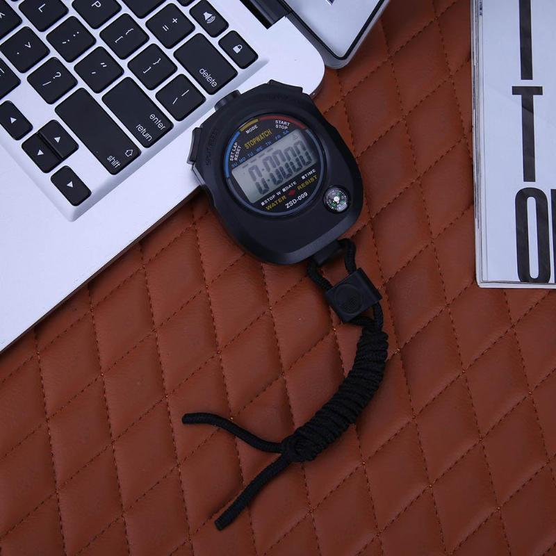 Sports Stopwatch Handheld Waterproof LCD Digital Stopwatch Timer Chronograph Counter Sport Alarm