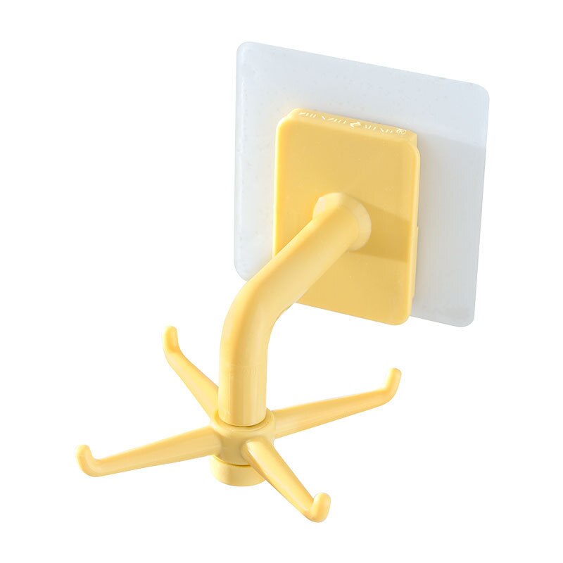 Sous étagère 360 ° rotation support de crochet mural plat étendoir armoires de cuisine étagère de rangement multi-usages crochets maison stockage: Yellow