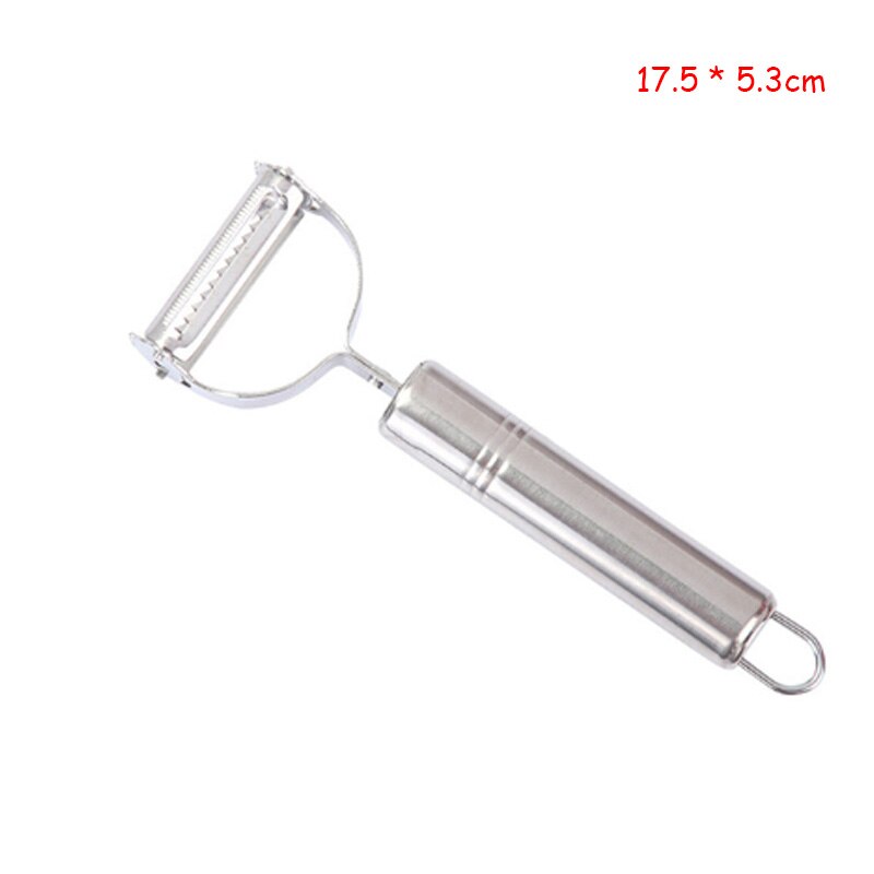 Multifunctionele Keukenrasp - 3-in-1 Groente Fruit Snijder - Roestvrij Staal & PP - 9x8.5cm: 1 stuk