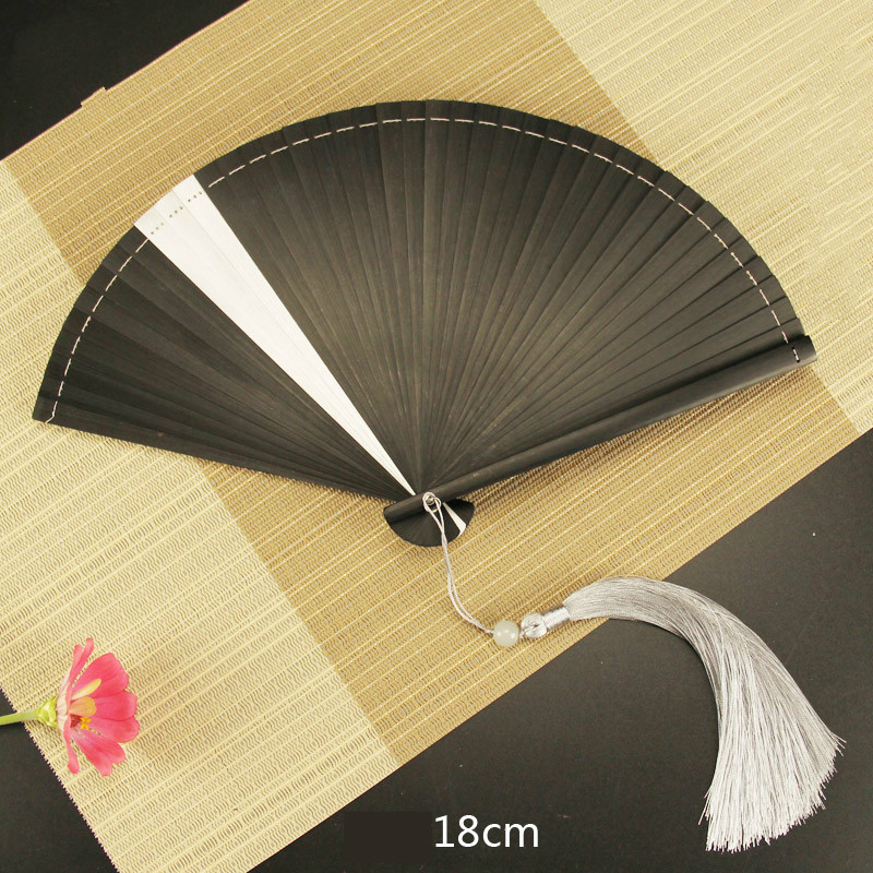 Japanse Stijl Retro Bamboe Hand Fan Klassieke Kant Ventilador Draagbare Zomer Dame Kleine Vouwen Fan Chinese Vrouwen Hand Fans: Chocolade