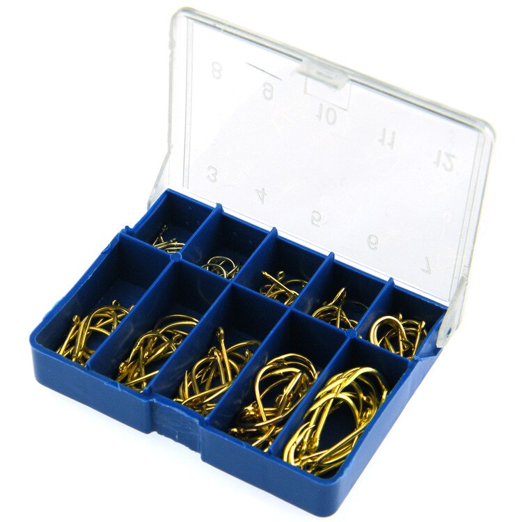 Lot De 100 Hameçons Simples Barbelés En Acier Haute Teneur En Carbone - Taille #7 à 5/0, Pour Pêche Eau Douce/mer