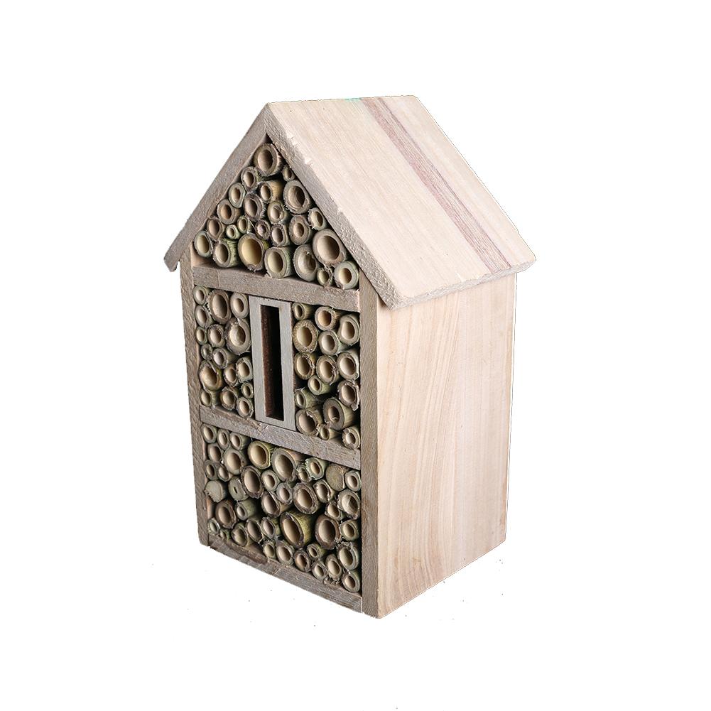 Natural Pine Bamboo Bee House Bee Hive Practical For 100 Solitary Bee Species Solitary Bees House Garden Decoration
