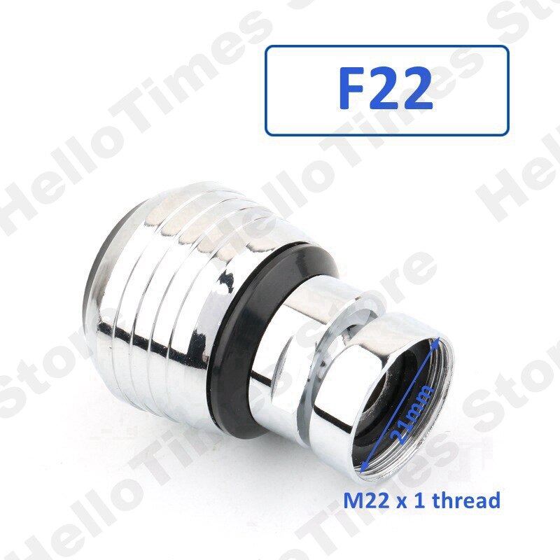 Messing 360 Rotate Swivel Kraan Nozzle Met Filter Water Kraan Adapter Tap Beluchter Diffuser Keuken Accessoires: F22