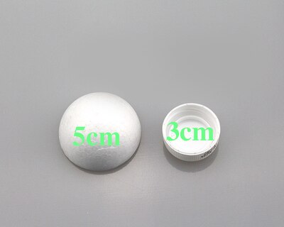 2-30cm de diamètre blanc demi rond solide polystyrène polystyrène polystyrène mousse boules pour enfants/enfants bricolage à la main/matériaux de décoration: 5cm 24pcs