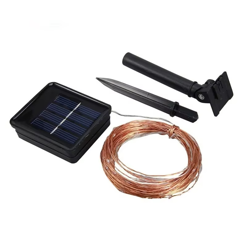 Solar String Fairy Lights 12M 100LED / 22M 200 LED Waterdichte buitenslinger Zonne-energie Lamp Kerstmis voor tuindecoratie
