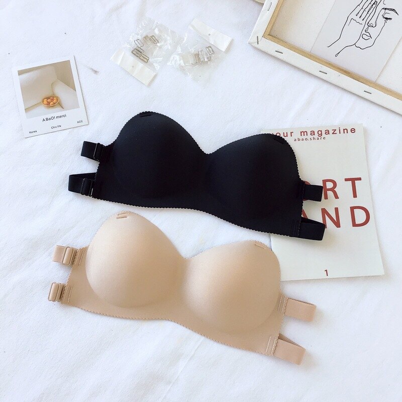 Sexy invisible bras seamless wire free strapless bras summer back beautify breathable lingerie push up bra