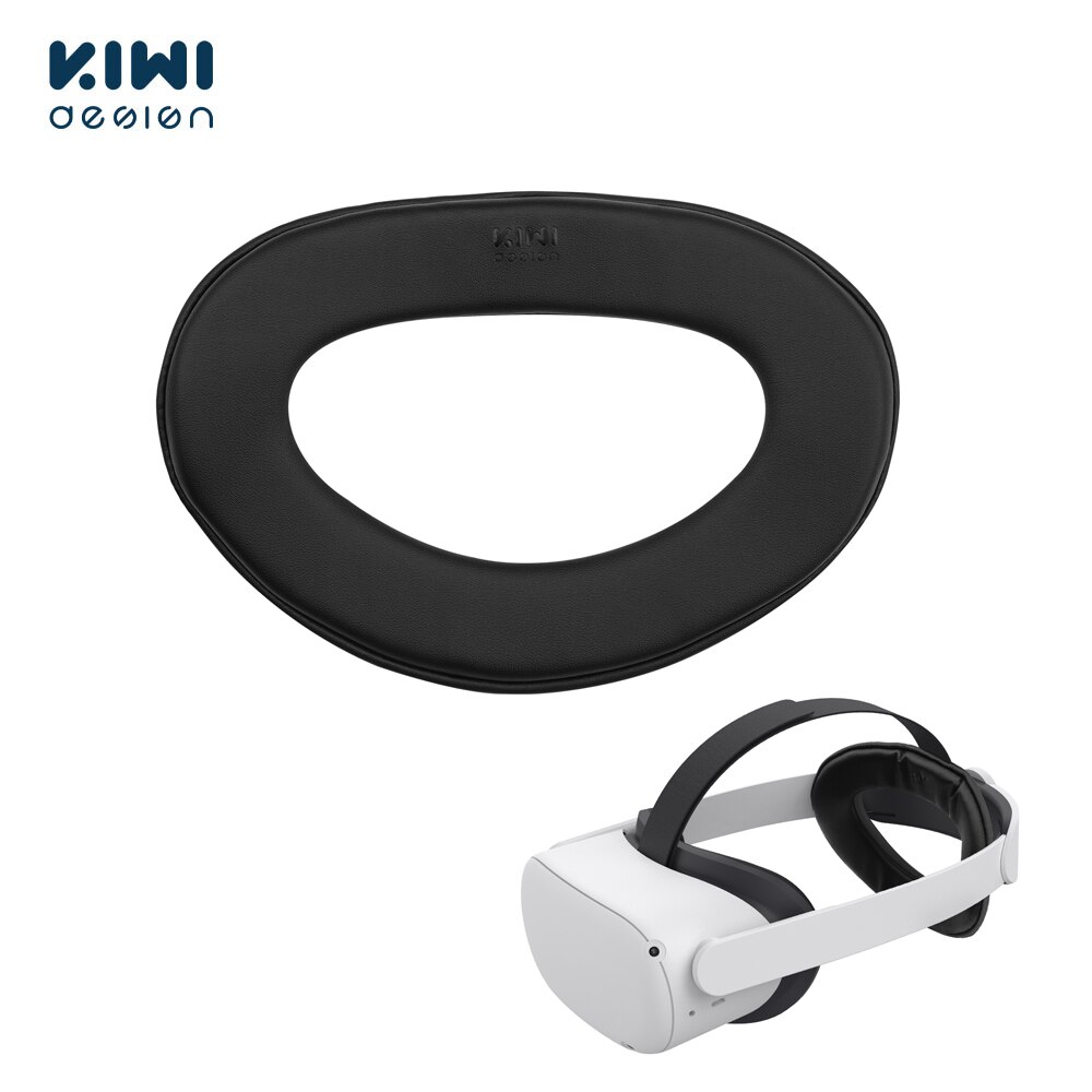KIWI For Oculus Quest 2 Elite Strap Foam Pad For VR Headband PU leather Comfort Pad Enhanced Support &amp;Comfort