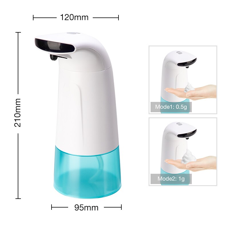 Rengöring 250ml vattentät skum flytande dispenser automatisk tvål dispenser sensor beröringsfri handtvätt tvål dispenser pump