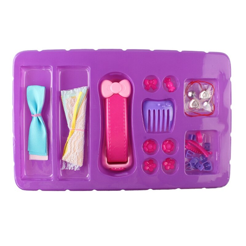 Kids Plastic Hoofddeksels Making Machine Speelgoed Diy Hoofdtooi Haarspeld Maken Machine Meisje Gevlochten Haar Pak Meisjes Dress Up Speelgoed