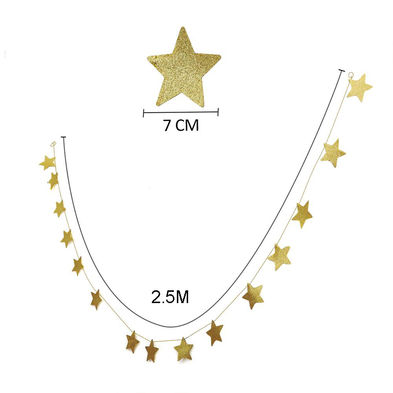 2.5m ouro prata estrelas espumantes cama do bebê mosquiteiro pendurado decoração do quarto do bebê berço crianças quartos paredes decoração