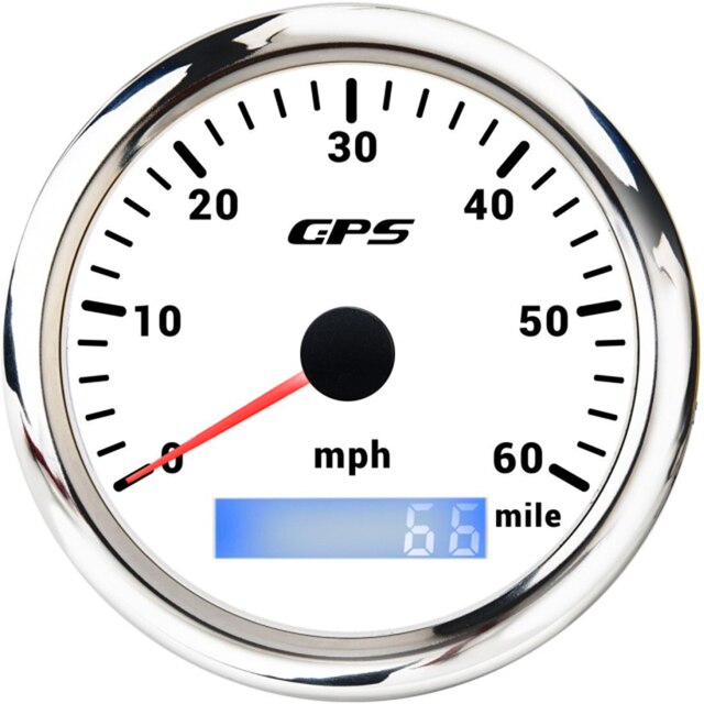 85mm GPS Speed Gauge Meter 0-30/60/120/200 Km/h MPH 0-80/160 MPH 7 Colors Backlight for Truck Car Yachts: 60MWS