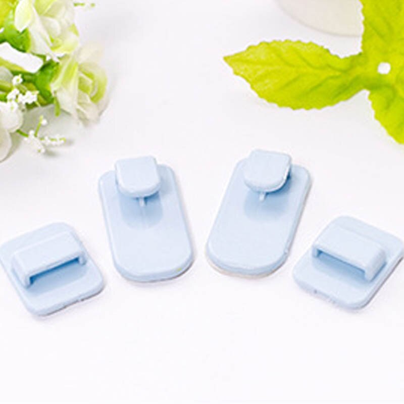 Support autocollant en plastique auto-adhésif pour télécommande, support autocollant, support robuste pour télécommande, support mural Portable, 2 paires: Bleu