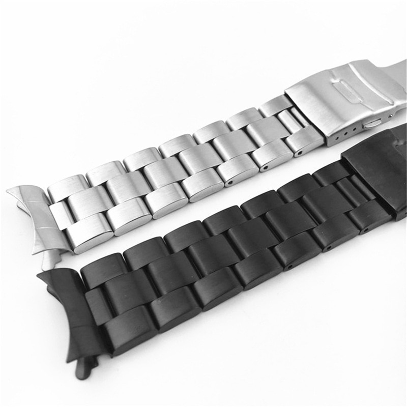Bracelet De Montre Acier Noir 20mm - Universel Et Sans Marque