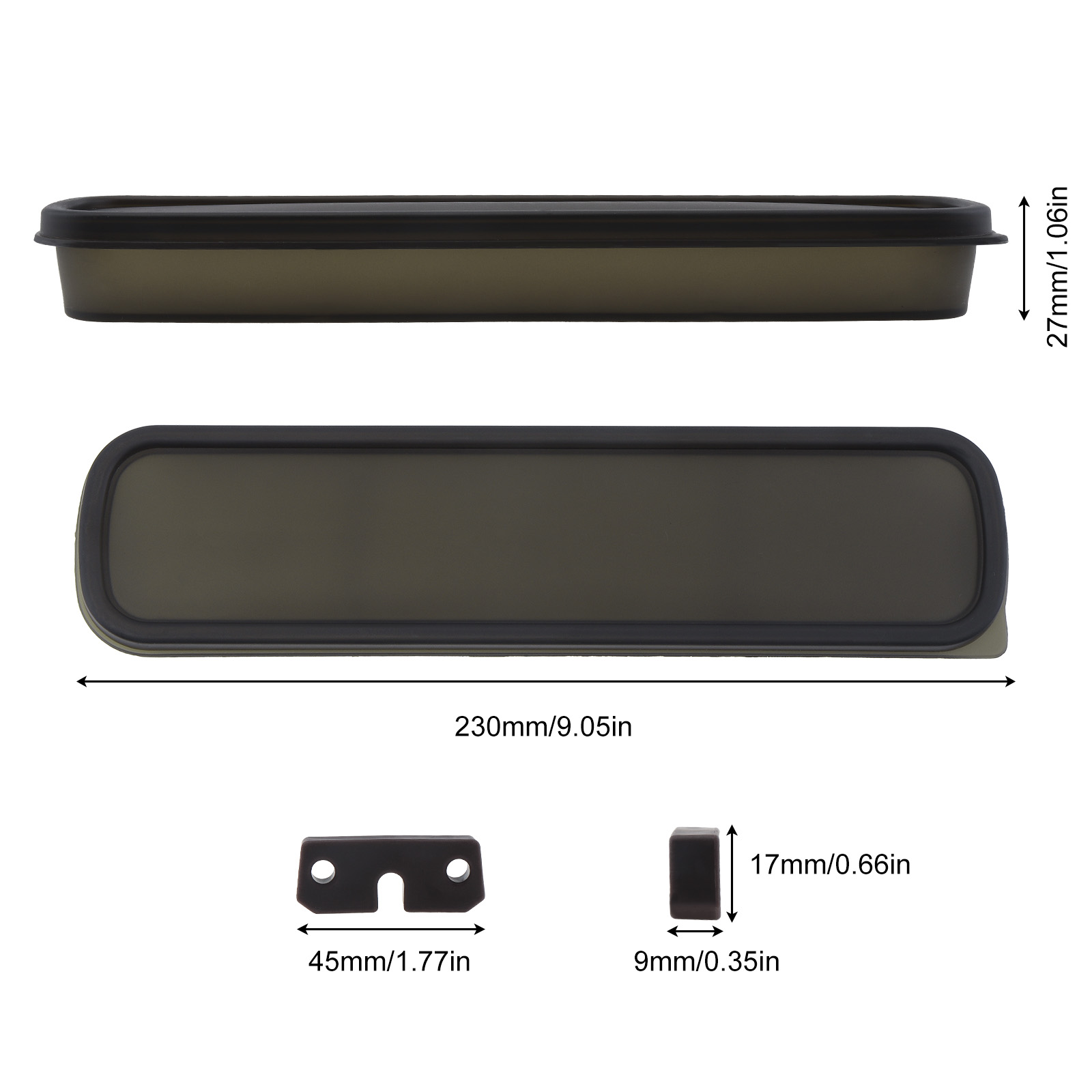 Wiederverwendbare tragbare PP-Geschirr-Aufbewahrungsbox mit Silikon-Pad, universeller schwarzer Besteck-Organizer