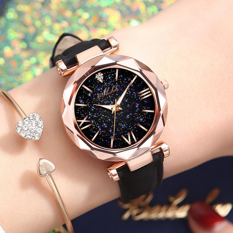 Dames Magnetische Sterrenhemel Riem Armband Horloges Voor Vrouwen Crystal Analoge Quartz Horloges Dames Horloge
