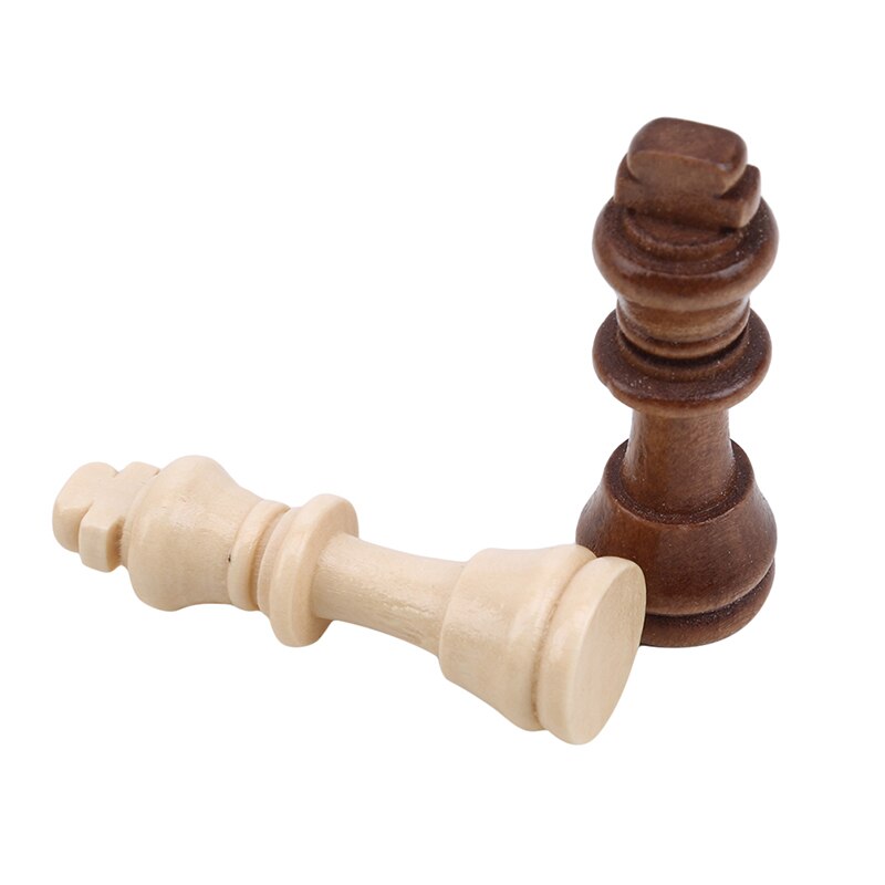 Wooden International Chess Game Set Wood Pieces Without Chessboard Interactive Toy Entertainment Chess Game