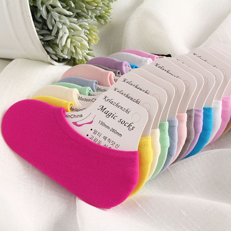 Niños verano Calcetines Niño escotado Invisible Super Elstic corto barco calcetines de Color caramelo para las niñas . Exclusivo.
