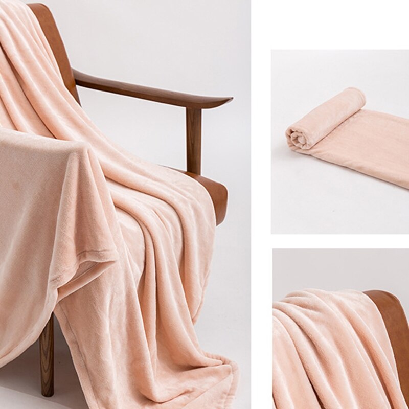 Winter herfst dikke flanellen deken, tweepersoonsformaat, superzacht, gezellig, warm, luxe, effen beddengoed van microvezel, lakens voor de bank.