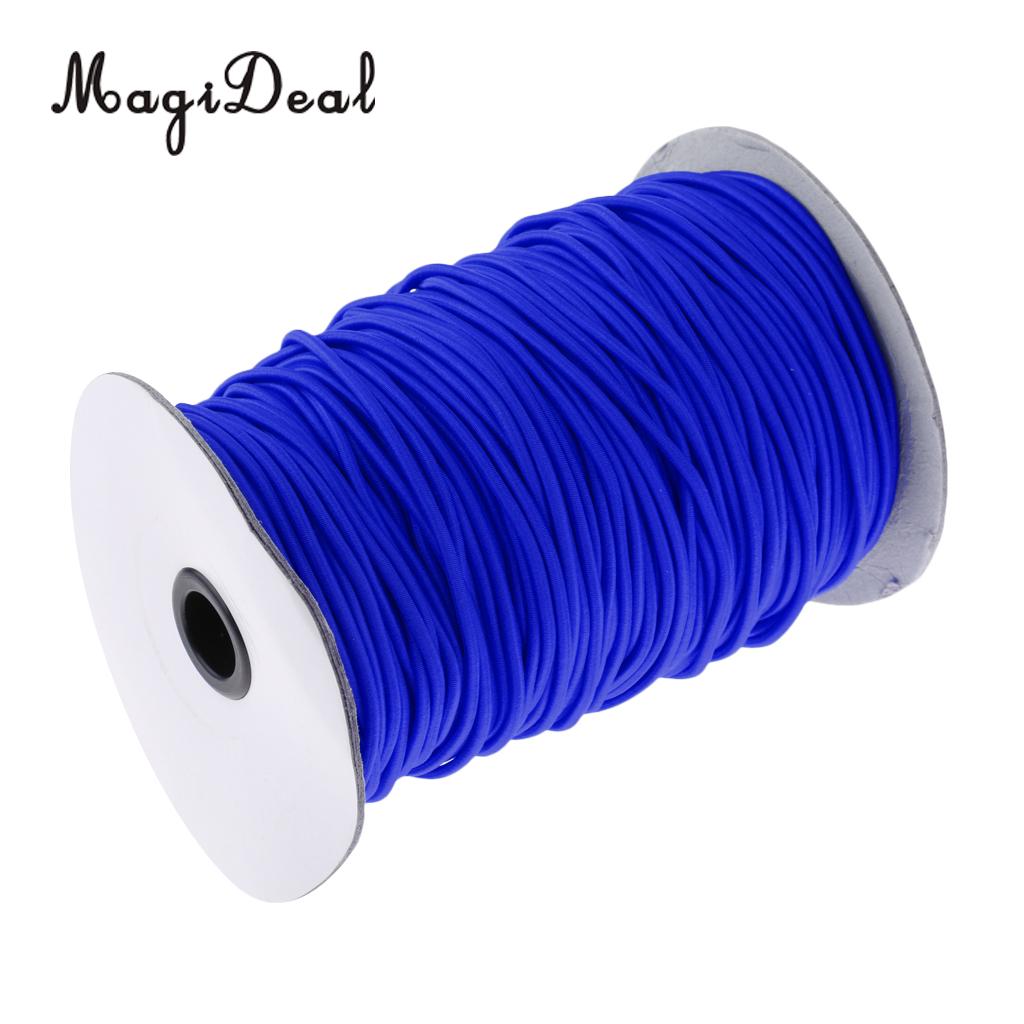 MagiDeal 3mm Elastic Bungee Cord Marine Grade Shock Rope Stretch Band Tie Down Kayak Boat Tent Poles Tarpaulin - Various Length: 100m Blue