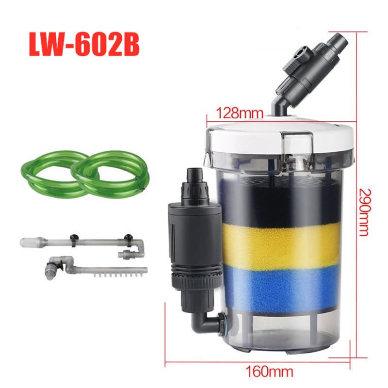 Fish Tank Filter Aquarium Bucket Water Pump With Regulating Valve External Silent Filter Air Pump Canister Aquarium Accessories: LW-602B