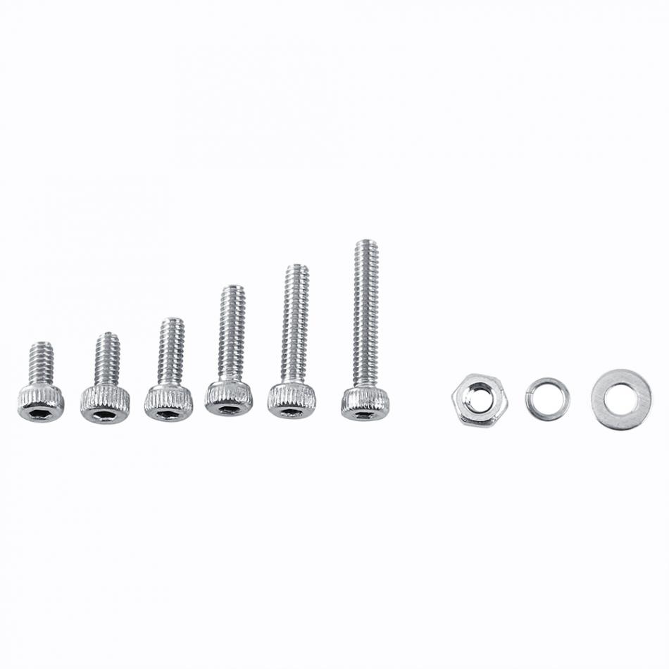 600 stks M2 Moeren En Bouten Set Hex Socket Schroeven Bolt 304 Rvs Schroeven Moeren Met Hex Moeren ringen