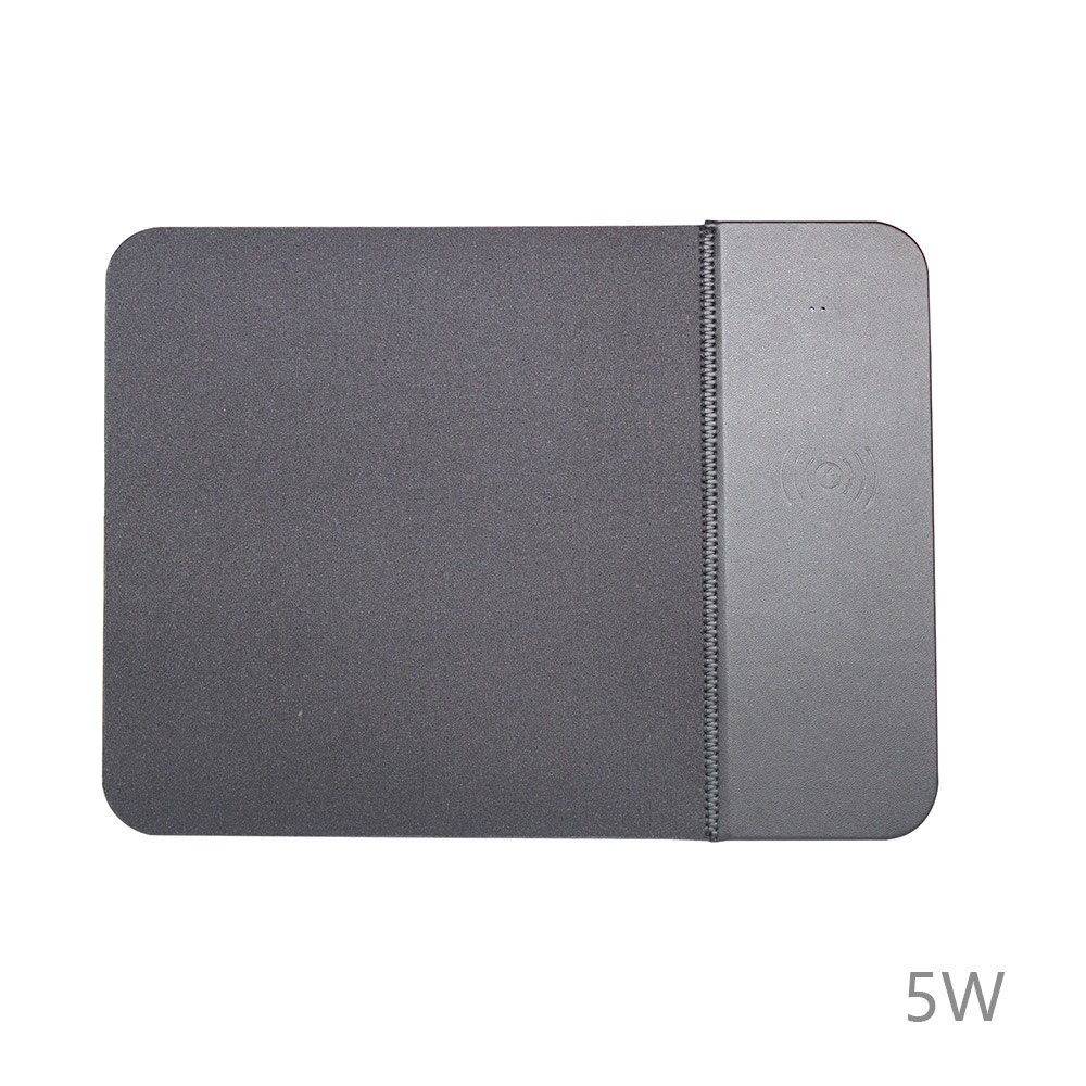 Kisscase qi trådløs lader lademusematte til iphone 8 8 Plus x xs xr pu lær musematte til samsung  s8 s9 s10 s10e: Svart 5w