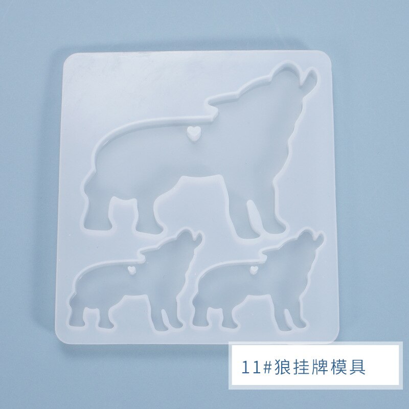 DIY Listing Pendant Resin Mold Handmade Keychain Crystal Epoxy Mold Pendant Ornament Silicone Mold For Resin: 13