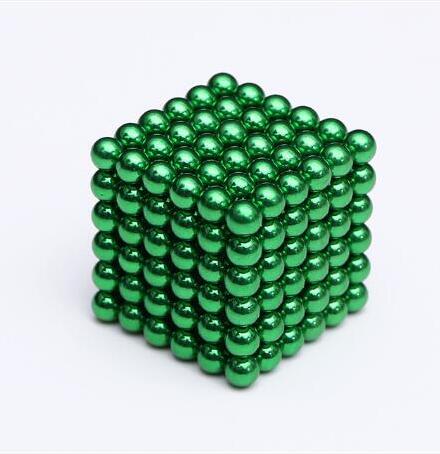 512 pz/lotto fai da te metallo neodimio magnete magico sfere magnetiche blocchi cubo costruzione giocattoli da costruzione Colorfull Arts Crafts Toy: green-3mm-512pcs