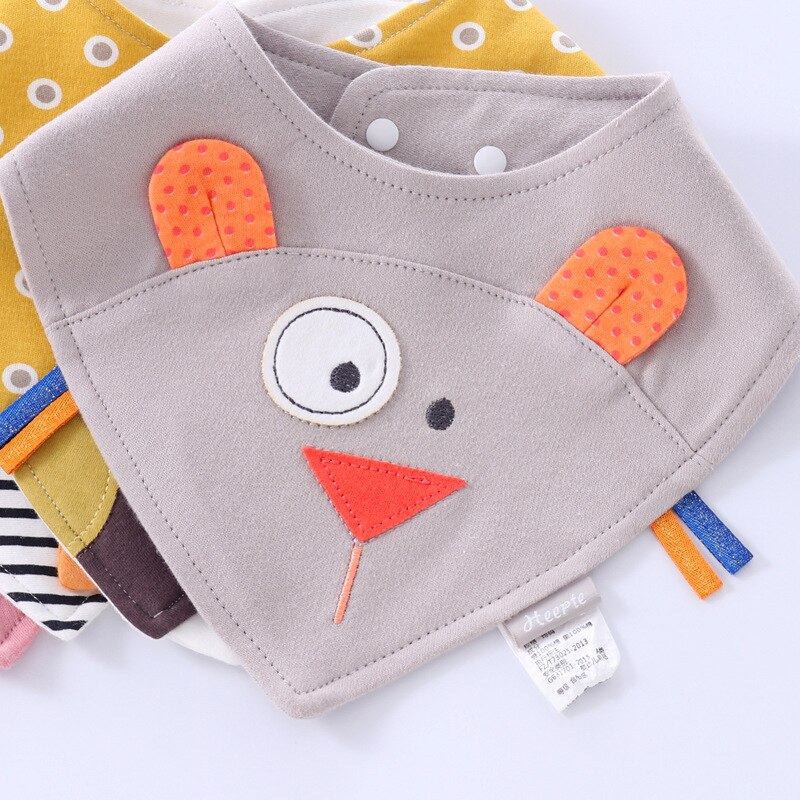 Baby Bibs Waterproof Triangle Cotton Cartoon Child Baberos Bandana Bibs Babador Dribble Bibs Newborn Slabber Absorbent Cloth