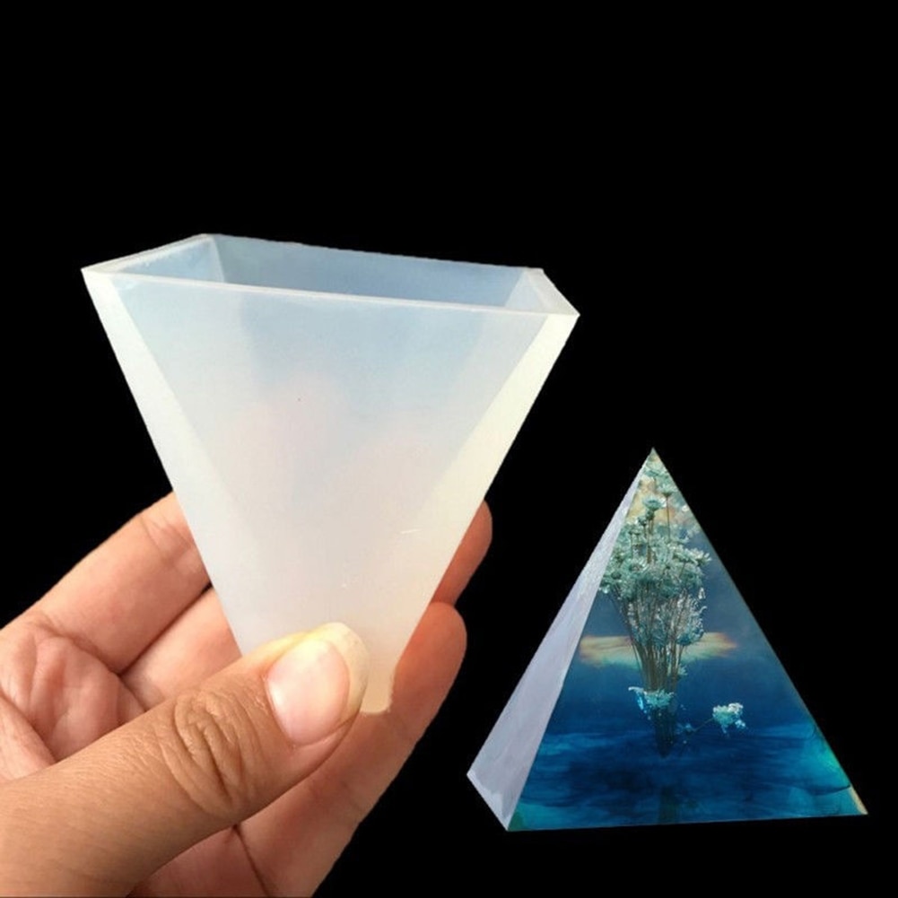 BLUALANS Pyramid Shape Silicone Mold Jewelry Making DIY Resin Casting Epoxy Craft Mould mold silikon for epoxy
